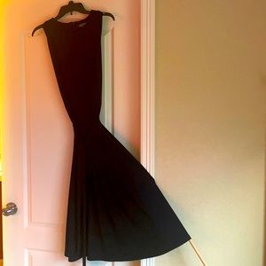Color block black with navy side panels Ralph Lauren dress. New with tags.